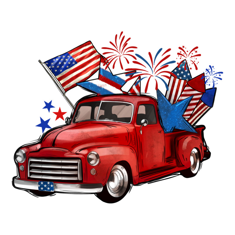 American Truck 4th Of July Premium Tee by BarkalooDesign | Teevron