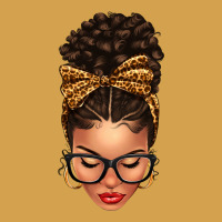 Light Skin Afro Messy Bun Leopard Bow Urban Hoodie | Teevron
