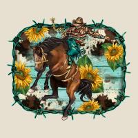 Western Rodeo Horse Cowhide Sunflowers Urban Heavy Tee | Teevron