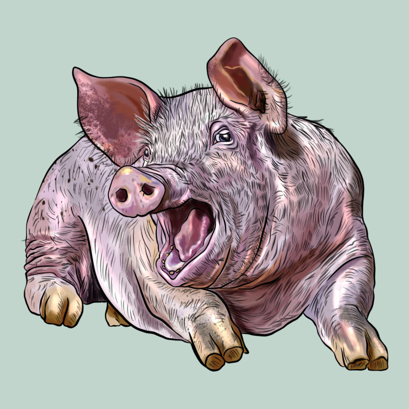 Landrace Pig Zipper Hoodie by LillyAllenDesigns | Teevron