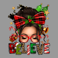Christmas Believe Afro Messy Bun Vintage Hoodie | Teevron