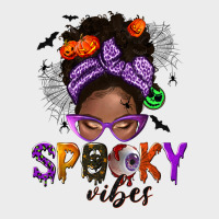 Spooky Vibes Afro Messy Bun Urban Hoodie | Teevron