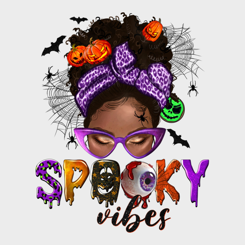 Spooky Vibes Afro Messy Bun Urban Hoodie by NancyCooperArtShop | Teevron