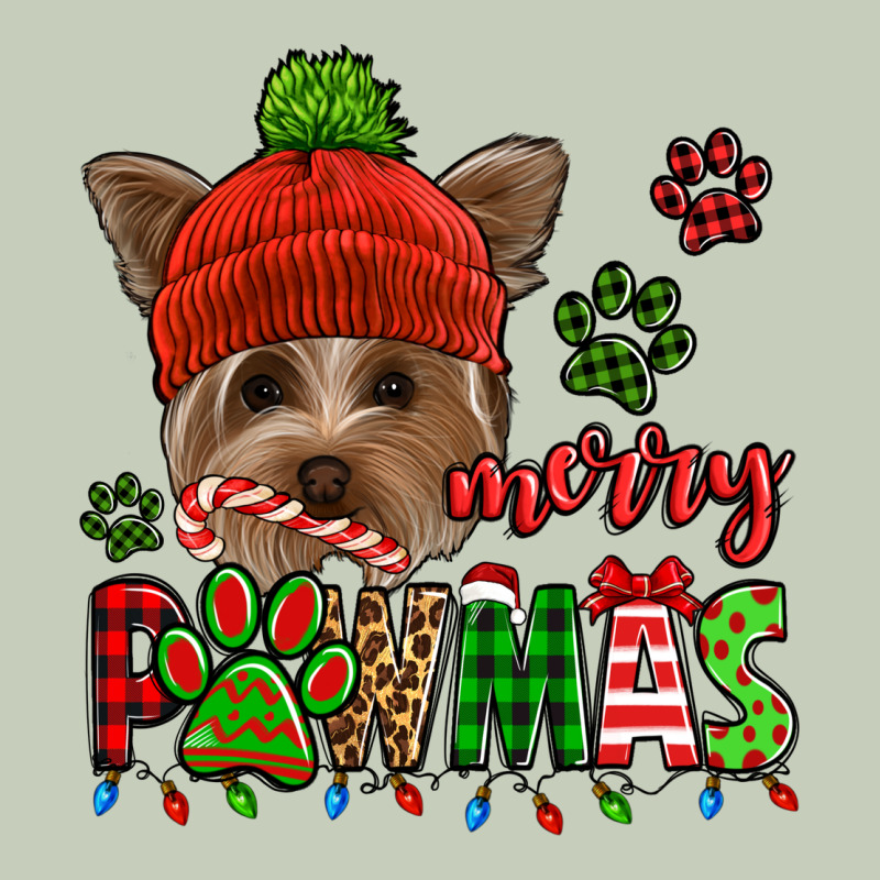Merry Pawmas Christmas Yorkie Long Sleeve Tee by Jasminsmagicworld | Teevron