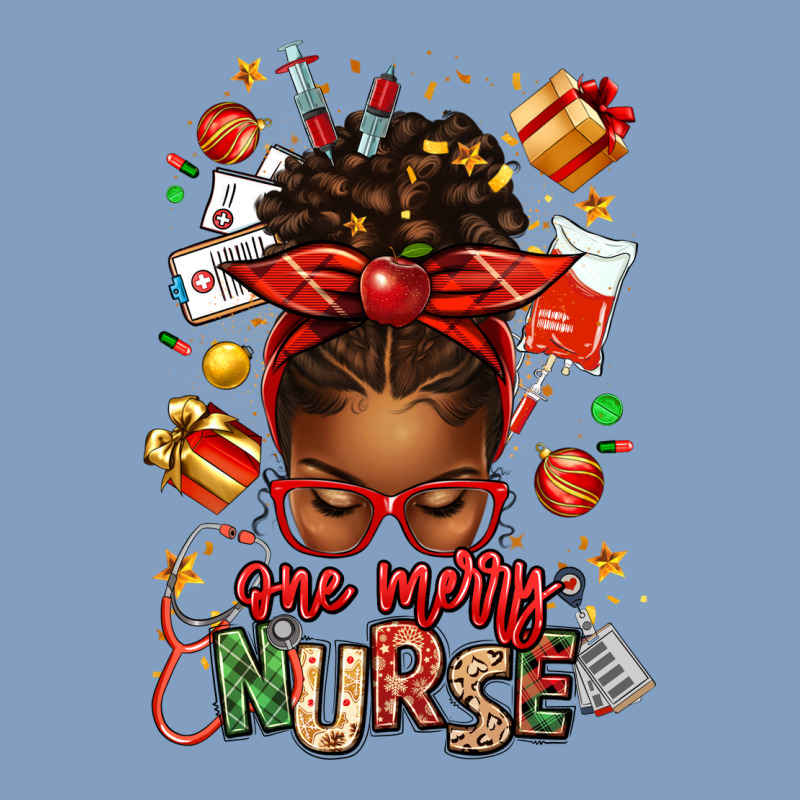 One Merry Nurse Afro Messy Bun Urban Hoodie by texasbilliewilder | Teevron