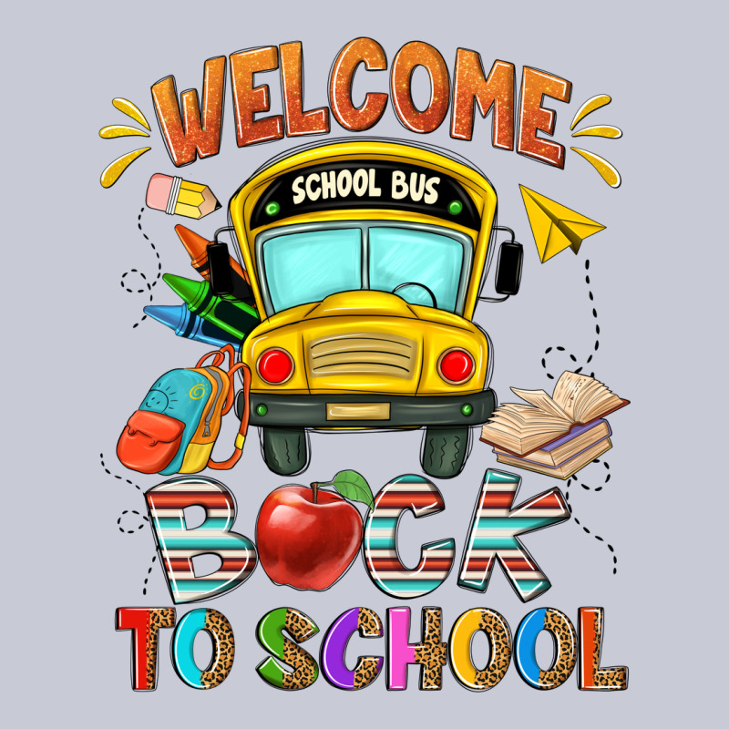 Welcome Back To School With School Bus Heavyweight Hoodie by NancyCooperArtShop | Teevron