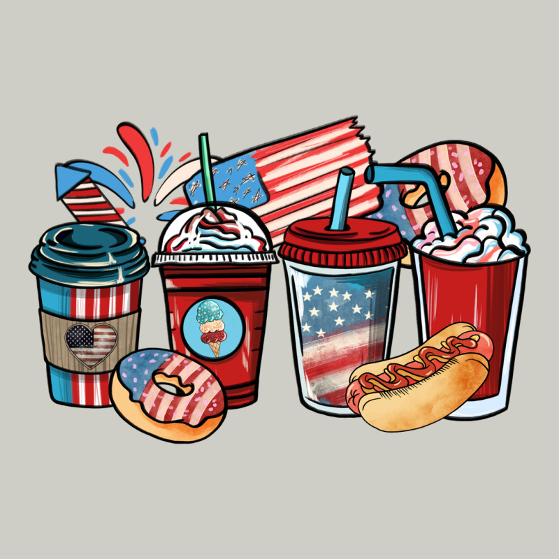 4th Of July Coffee Cups Heavyweight Hoodie by NancyCooperArtShop | Teevron