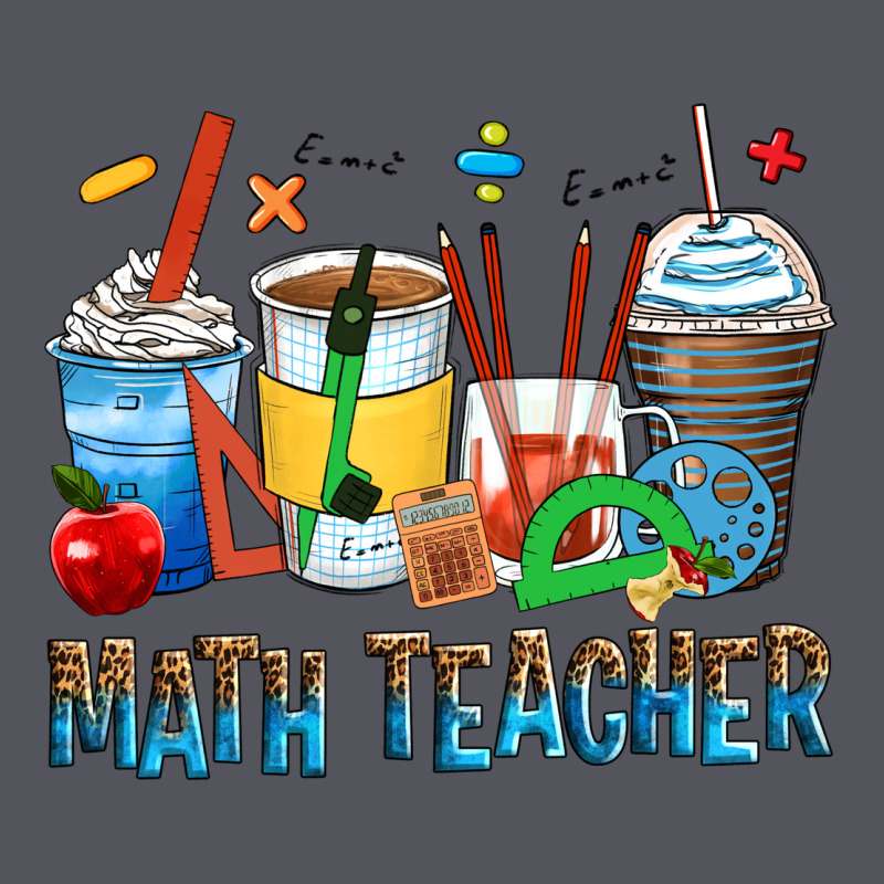 Math Teacher Coffee Cups Vintage Hoodie by Zillion Design Studio | Teevron