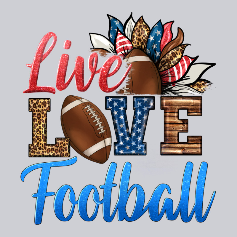 Live Love American Football Heavyweight Sweatshirt by HRA Design Shop | Teevron