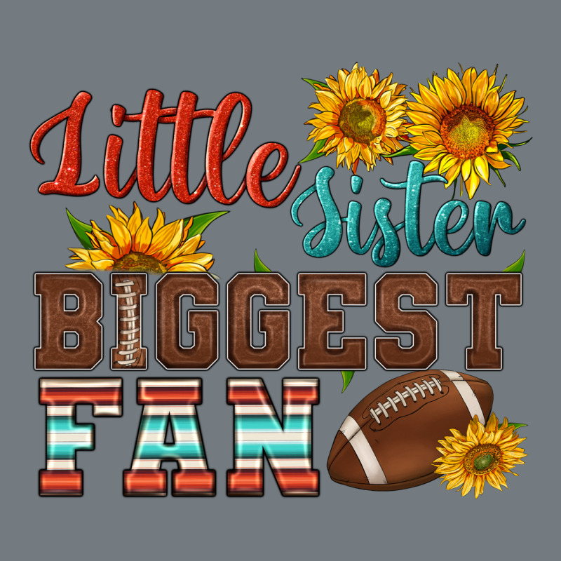 Little Sister Biggest Fan American Football Heavyweight Sweatshirt by HRA Design Shop | Teevron
