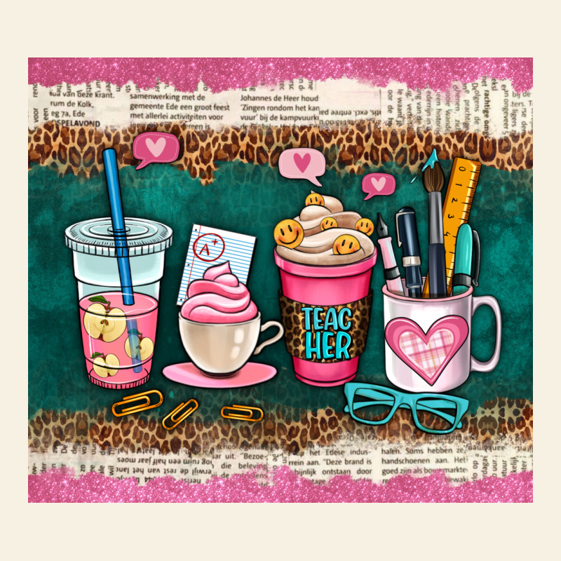 Teacher Coffee Cups Vintage Tee by AdoDesignShop | Teevron
