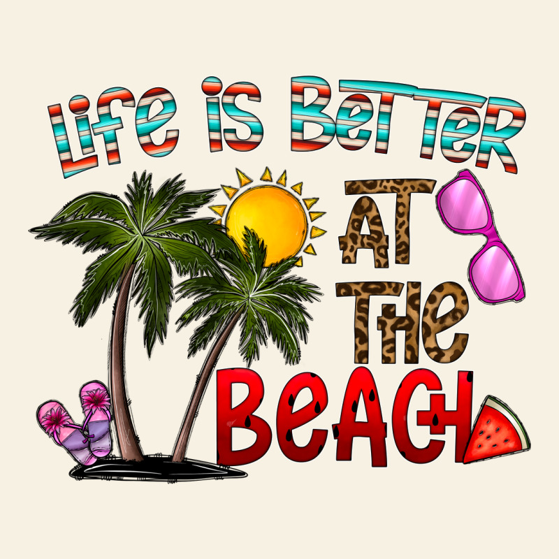 Life Is Better At The Beach Vintage Tee by CowhideDigitalArt | Teevron