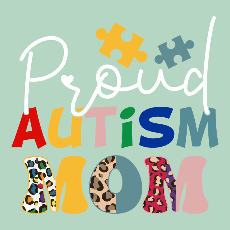 Proud Autism Mom Leopard Pattern Design Autism Awa Classic Tee by CowhideDigitalArt | Teevron