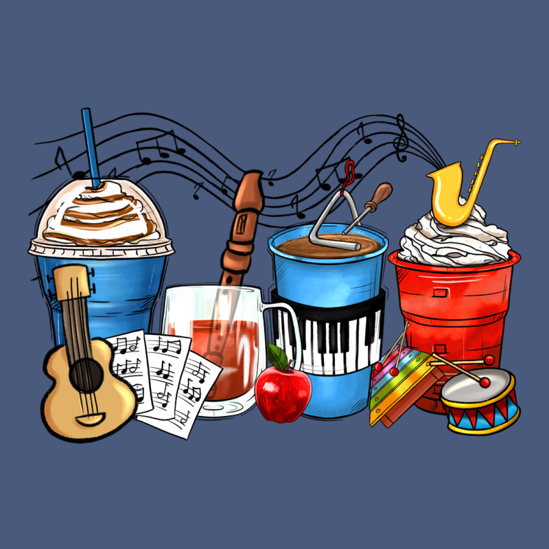 Music Teacher Coffee Cups Vintage Hoodie by Zillion Design Studio | Teevron