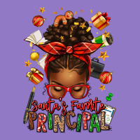 Santas Favorite Principal Afro Messy Bun Urban Hoodie | Teevron
