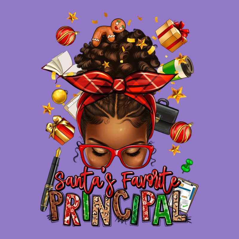 Santas Favorite Principal Afro Messy Bun Urban Hoodie by texasbilliewilder | Teevron