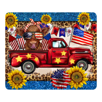 4th of july truck cow mousepad | Teevron