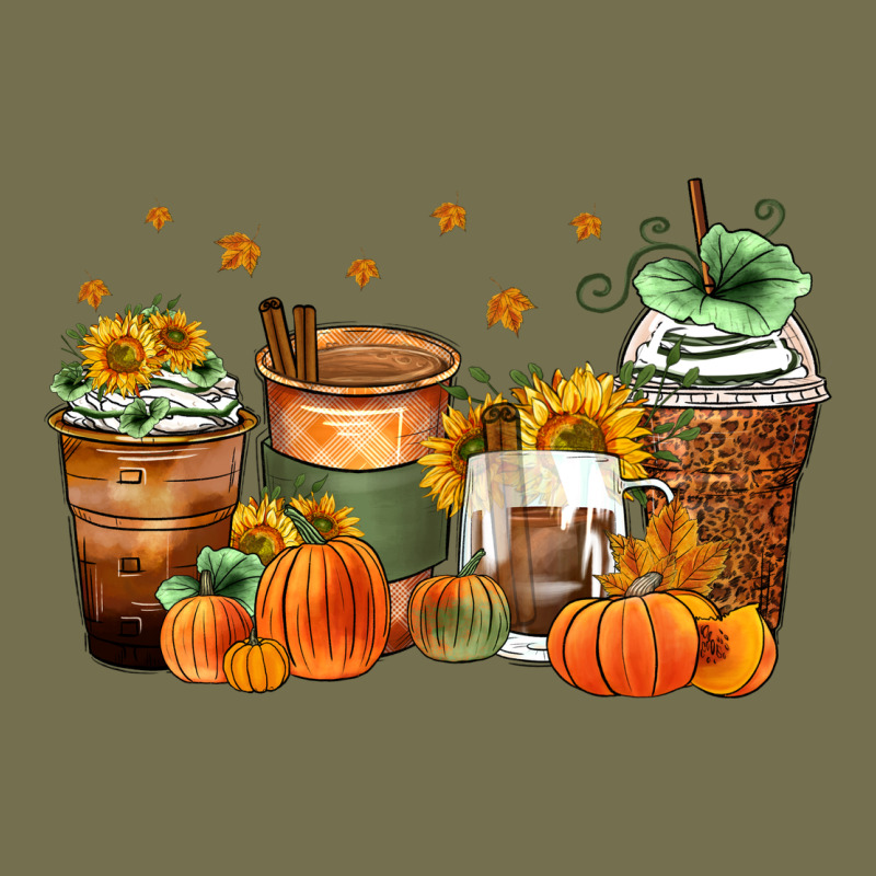 Fall Coffee Cups Vintage Hoodie by Zillion Design Studio | Teevron