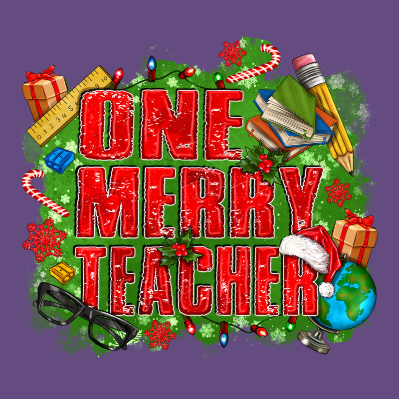 One Merry Teacher Vintage Hoodie by texasbilliewilder | Teevron