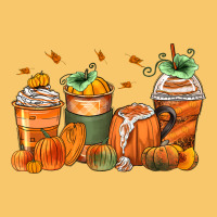 Pumpkins Coffee Cups Vintage Hoodie | Teevron