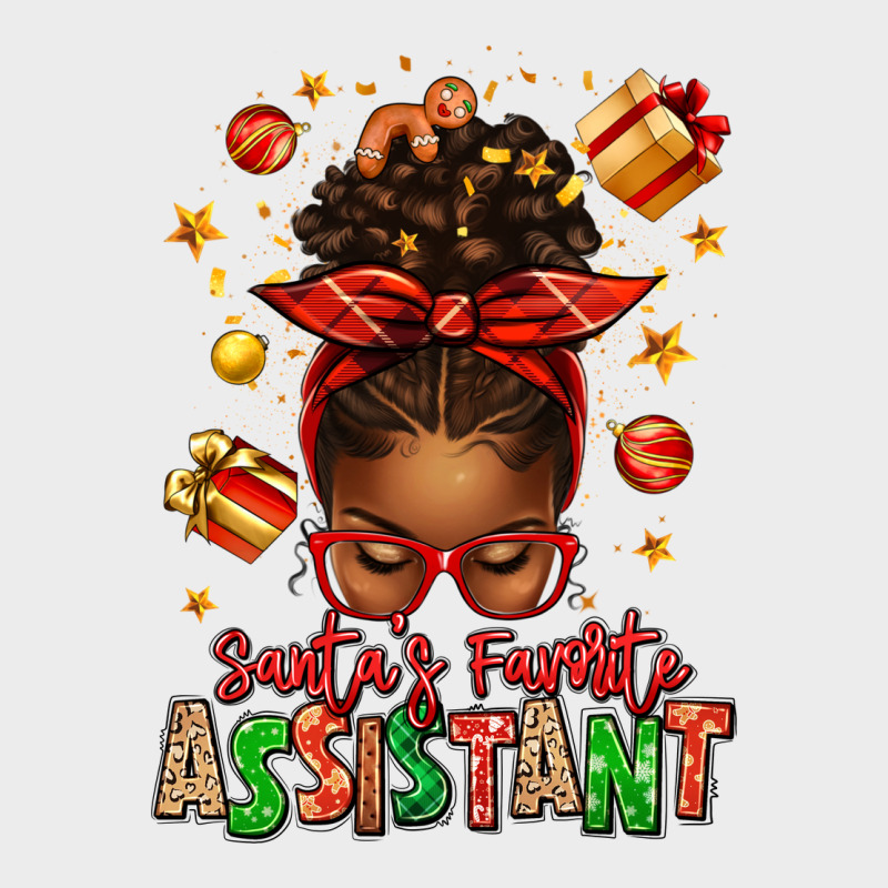 Santa's Favorite Assistant Afro Messy Bun Urban Hoodie by texasbilliewilder | Teevron
