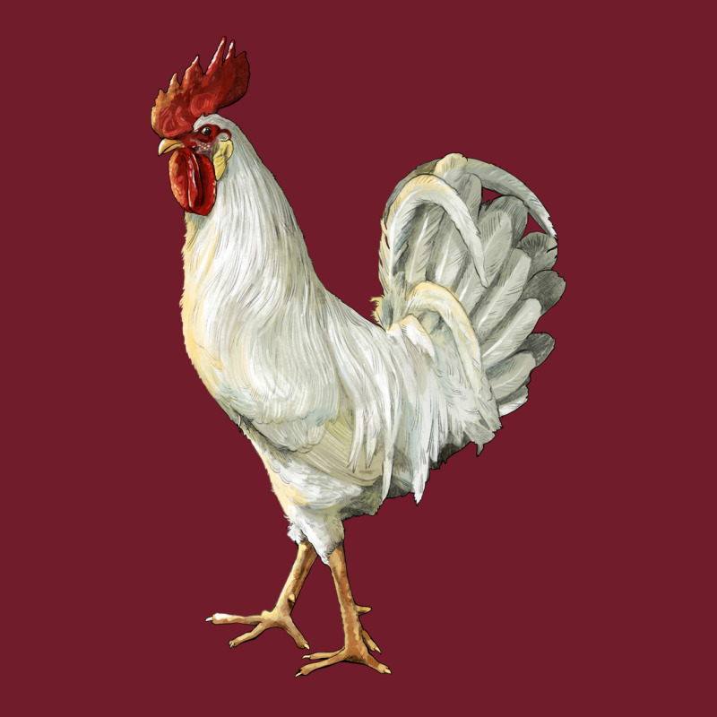 Leghorn Rooster Zipper Hoodie by LillyAllenDesigns | Teevron