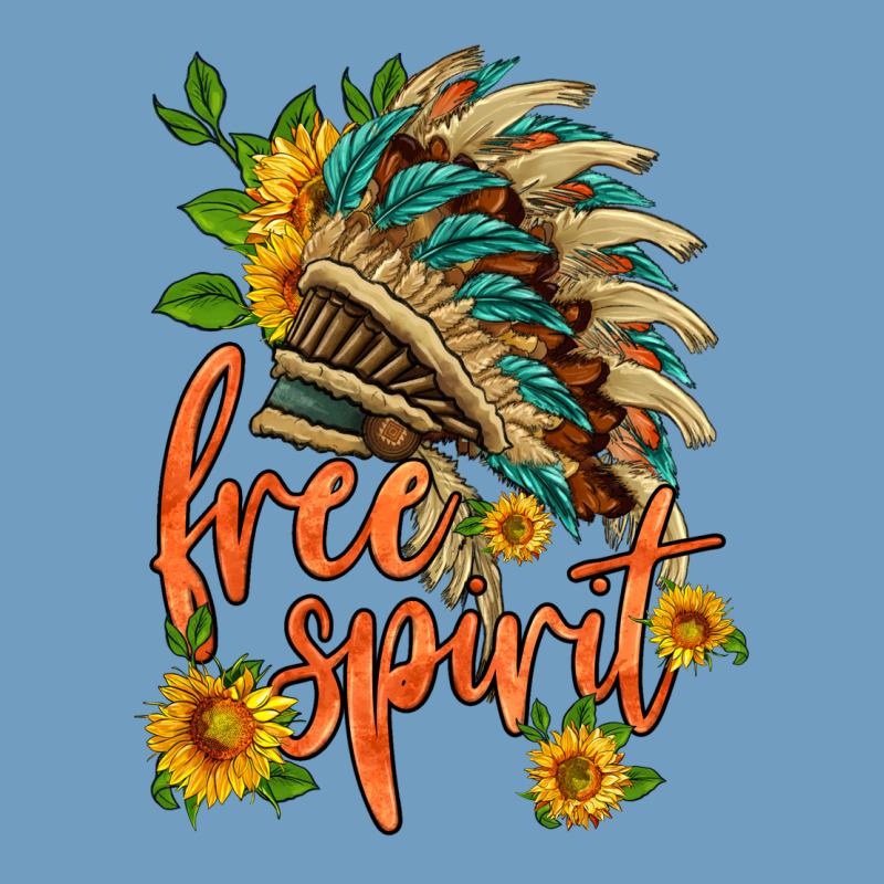 Free Spirit Sunflower And Indian Headdress Urban Heavy Tee by HRA Design Shop | Teevron