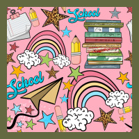 School With Rainbow Seamless Pattern Long Sleeve Tee | Teevron