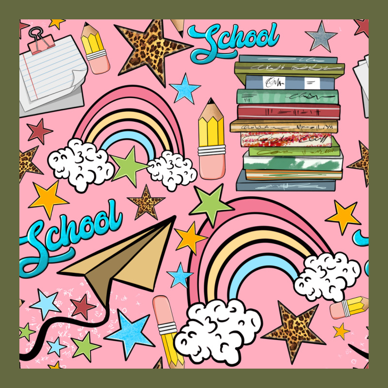 School With Rainbow Seamless Pattern Long Sleeve Tee by BundleAndBundleShop | Teevron
