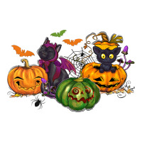 Black cat and pumpkin | Teevron