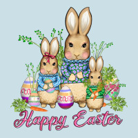 Easter Bunny Family Wıth Carrots And Eggs Ladies Tee | Teevron