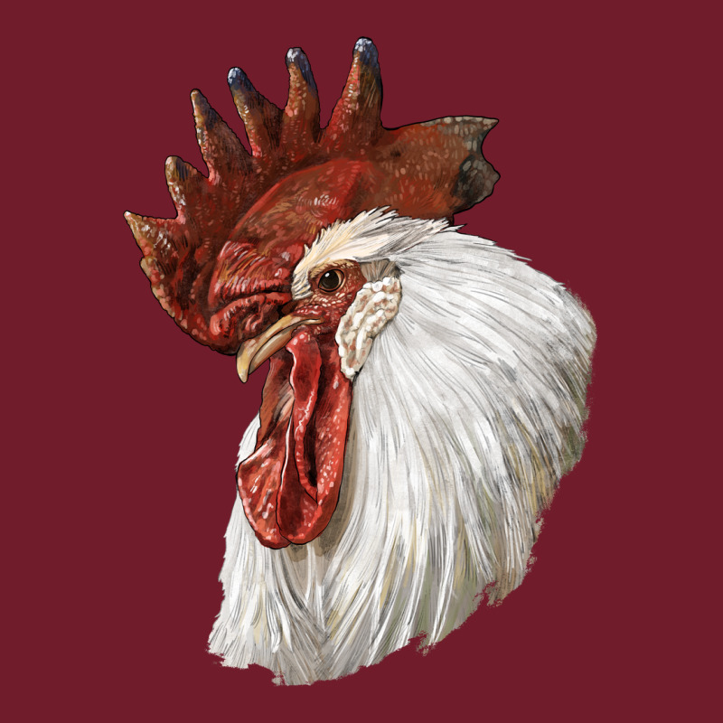 Leghorn Rooster Head Zipper Hoodie by LillyAllenDesigns | Teevron