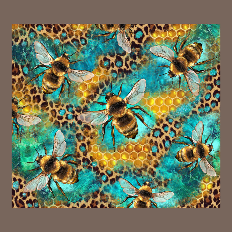 Honeycomb And Bees With Leopard Premium Hoodie by Artiststas | Teevron