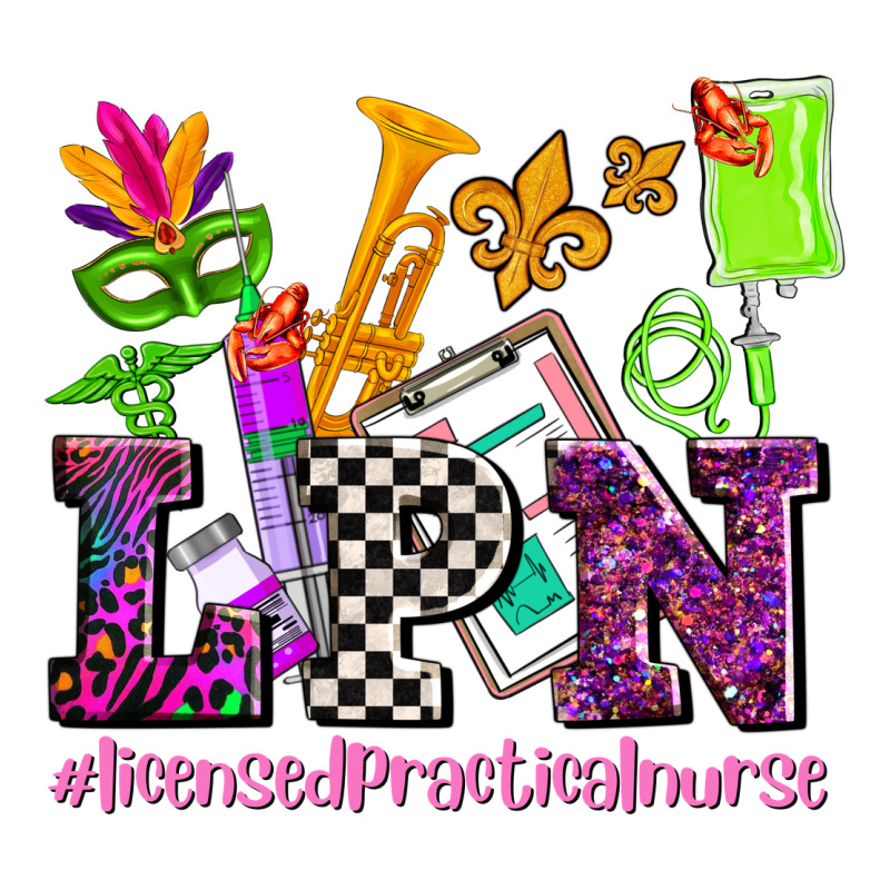 Mardi Gras Lpn Licensed Practical Nurse Classic Tee by AdoDesignShop | Teevron