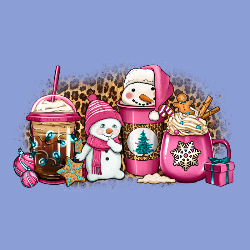 Pink Christmas Winter Snowman Coffee Long Sleeve Tee by Jasminsmagicworld | Teevron