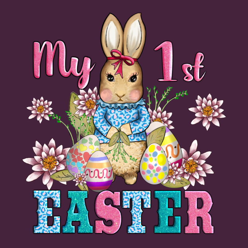 My First Easter With Baby Bunny And Eggs Long Sleeve Tee by AdoDesignShop | Teevron