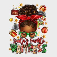 Santa's Favorite Waitress Messy Bun Urban Hoodie | Teevron