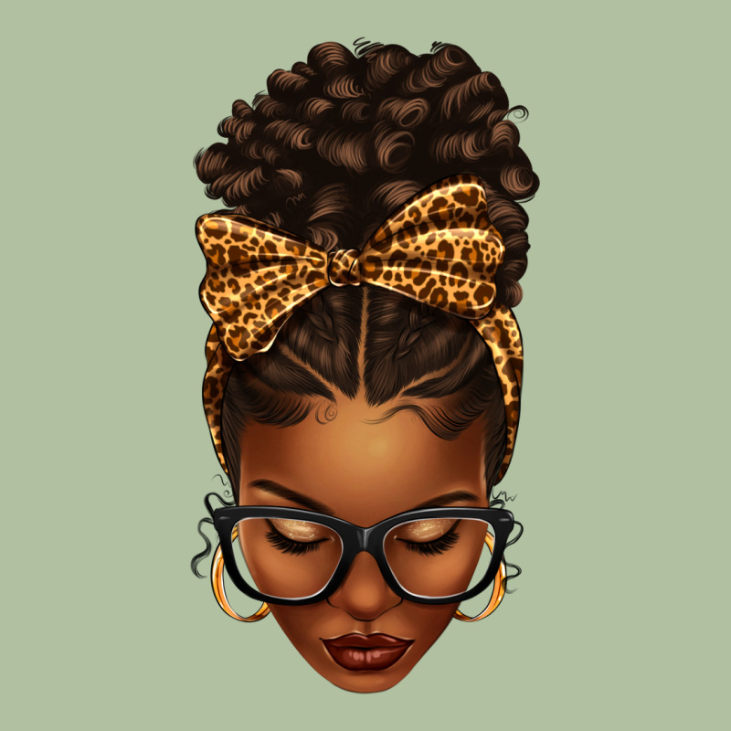 Afro Messy Bun Leopard Bow Urban Hoodie by texasbilliewilder | Teevron