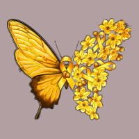Flowers And Childhood Cancer Ribbon Butterfly Vintage Hoodie | Teevron