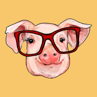 Pig With Red Glasses Vintage Hoodie | Teevron