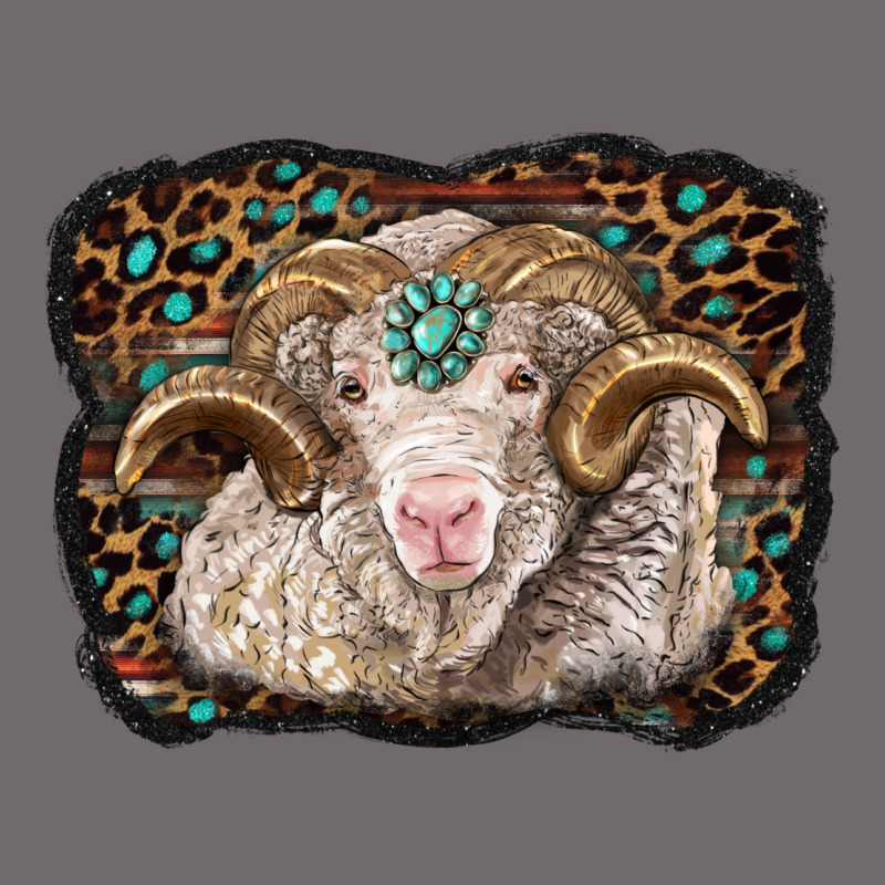 Merino Ram With Leopard Background Urban Heavy Tee by BarkalooDesign | Teevron