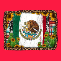 Mexican Flag Background With Cactus And Sunflower Zipper Hoodie | Teevron