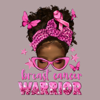 Afro Messy Bun Breast Cancer Warrior Vintage Hoodie | Teevron