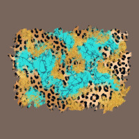 Glitter Leopard Turquoise Background Premium Hoodie | Teevron