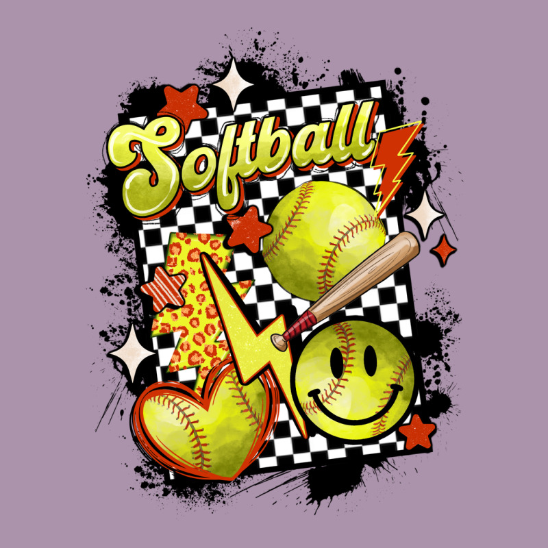 Vintage Softball Heavyweight Hoodie by MaliasSmallBusiness | Teevron