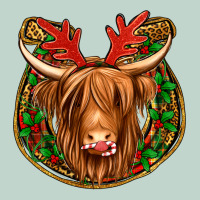 Christmas Highland Cow Mistletoe Christmas Zipper Hoodie | Teevron