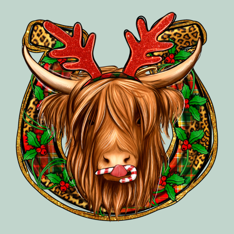 Christmas Highland Cow Mistletoe Christmas Zipper Hoodie by Jasminsmagicworld | Teevron