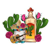 mexican tequila gnomes guitar roses cactus serape | Teevron