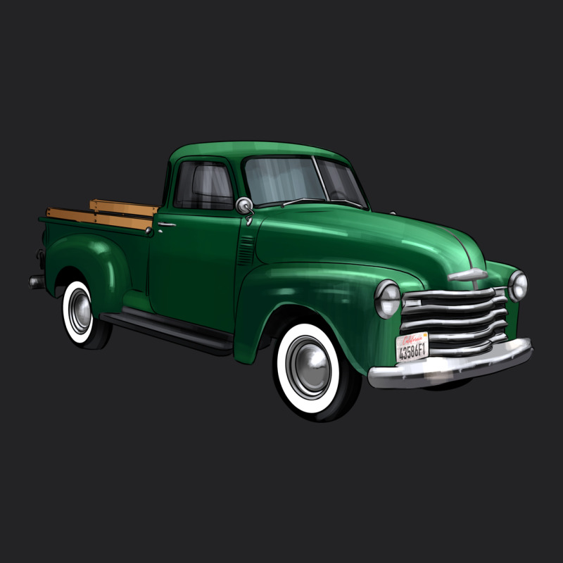 Western Green Truck Right 34 View 1 Vintage Tee by FaDigitalArtStudio | Teevron