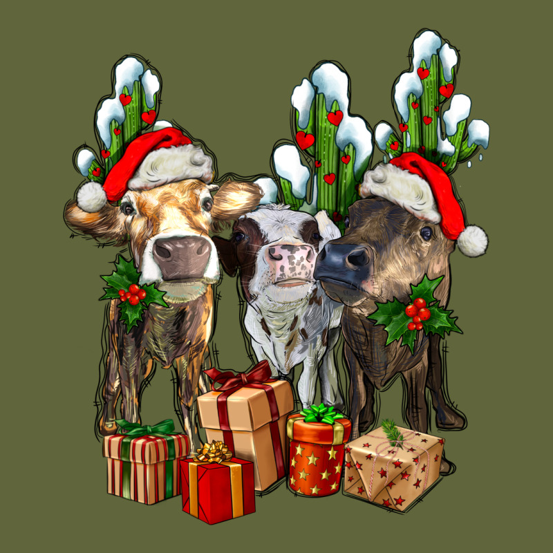 Western Christmas Cows And Cactuses Classic Tee by AdoDesignShop | Teevron